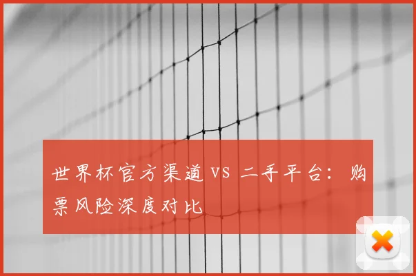 世界杯官方渠道 vs 二手平台：购票风险深度对比